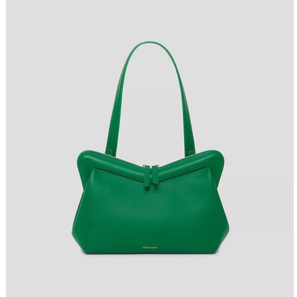 New with Tags Mansur Gavriel M Frame Bag Purse. Rare Kelly Green Grass color.